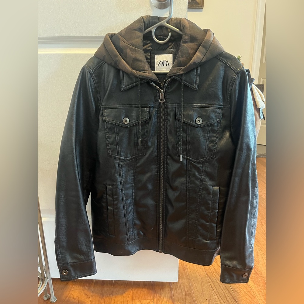 Men’s faux leather coat